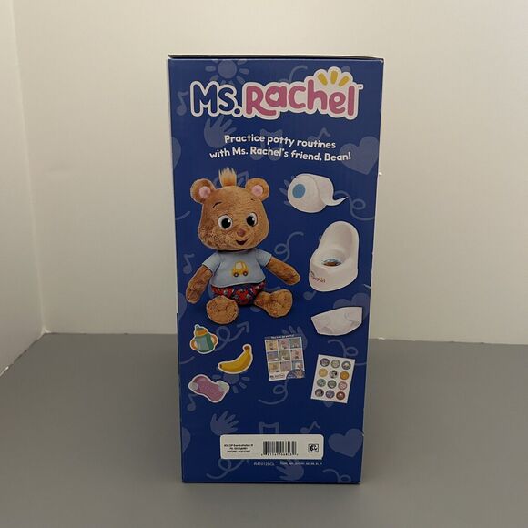 2024 Ms. Rachel POTTY TIME WITH BEAN Bear Plush Toy Play Toilet Paper NEW - Picture 5 of 5